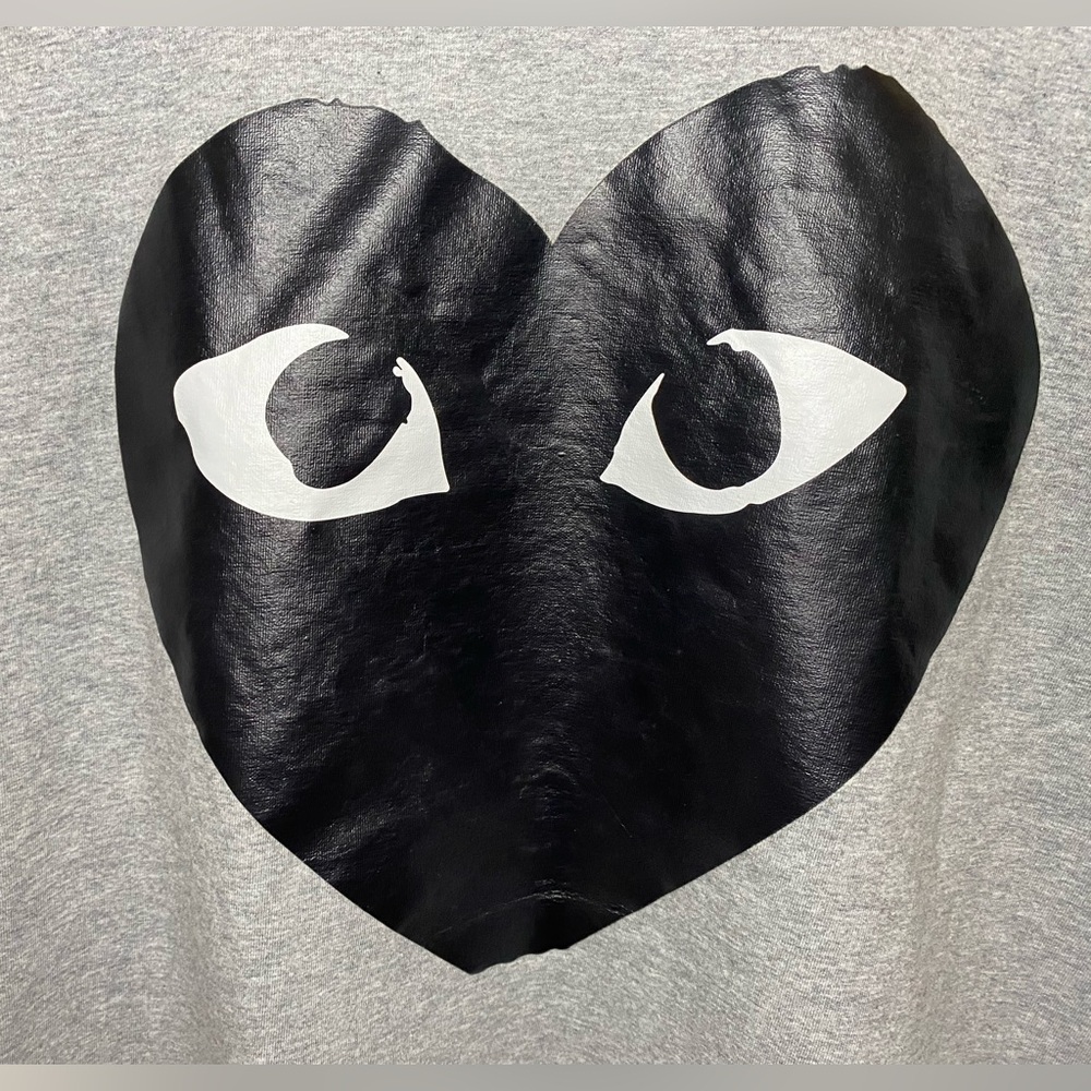 Come des garçons play black heart tee shirt grey - Picture 7 of 12
